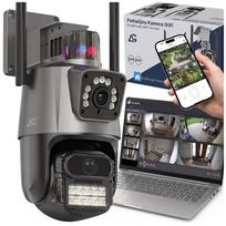 Lauko WiFi kamera su dviem objektyvais, programėlėms PC/Android/iPhone, su 5 m laidu