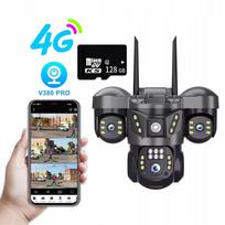 IP vaizdo kamera TRIPLE, 6MP, 4K, su SIM kortelei, 4G/5G LTE, su garsu, valdoma nuotoliniu būdu