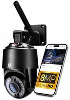 Lauko kamera su sukiojama galvute, WiFi, 8MP, 4K UHD, garso aptikimas, 4x priartinimas, juoda