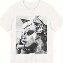 Lady Gaga Telephone Hat Inspired T-Shirt XXXL white