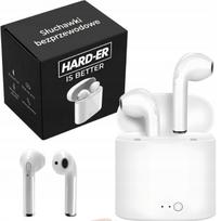Belaidės sportinės ausinės Hard-er su BLUETOOTH ir integruotu powerbank, baltos