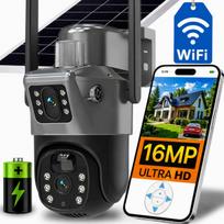 Lauko saulės energijos WiFi kamera, 16MP, su besisukančiu korpusu, veikia nuo baterijos, UHD