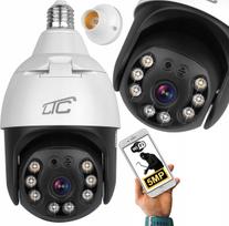 Lauko IP kamera su WiFi, E27 lemputė, 5MP, sukiojama, IP65, valdymas per programėlę iOS/Android