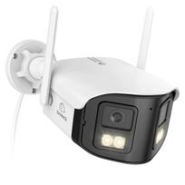 Lauko vaizdo kamera SANNCE DQ400P, 4MP, PoE ir WiFi, dvigubas objektyvas, garsas