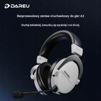 Belaidės žaidimų ausinės DAREU A3, 2.4G, Bluetooth, trijų režimų, baltos