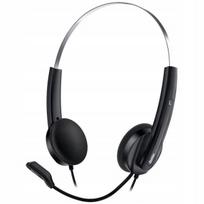 Ausinės su mikrofonu Genius HS-220U, USB, juodos, garsumo valdymas