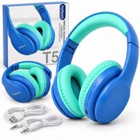 Belaidės Bluetooth ausinės vaikams, 60h, 85/94dB, su mikrofonu, reguliuojamos