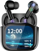 Belaidės TWS ausinės su Bluetooth 6.0, ANC, ENC ir lietimui jautriu LCD ekranu