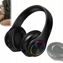 Belaidės juodos ausinės su Bluetooth, tinka televizoriui ir MP3
