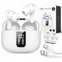 Belaidės ausinės su mikrofonu, ANC, baltos, Bluetooth 5.3, sportui