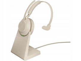 Belaidės ausinės JABRA Evolve 2 65 UC Mono su stovu, ant ausų