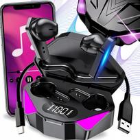 Belaidės Bluetooth ausinės sportui su liečiamu valdymu ir įkrovos dėklu