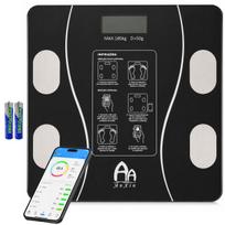 Voninė svarstyklės, elektroninės, su kūno analizės ir BMI funkcija, stiklinės