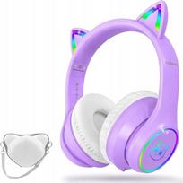 Vaikiškos belaidės LOBKIN Bluetooth ausinės, sulankstomos