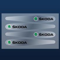 Automobilio durų lipdukas Skaidri rankenėlės apsauginė plėvelė Apsauga nuo įbrėžimų Skoda Octavia Superb Kodiaq MK2 MK3 2 3 A7 Fabia Karoq gray