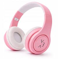Belaidės Bluetooth ausinės B39JB, rožinės, ant ausų, lengvai sulankstomos