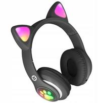 Ausinės su kačių ausytėmis, LED pašvietimu, Freemotion, „Bluetooth“