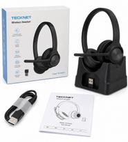 Belaidės ausinės su USB mikrofonu TECKNET TK-HS022