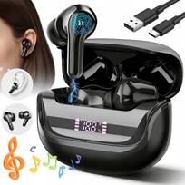 Belaidės Bluetooth ausinės į ausis, BT 5.4, IP7, LCD ekranas
