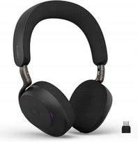 Belaidės ausinės Jabra Evolve2 75 MS su USB-C adapteriu, juodos