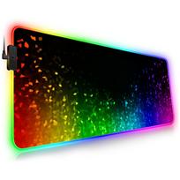 LED Lighting RGB Mouse Pad E-sports Game Keyboard Pad Table Mats Streamer Light Rainbow Laptop Accessories Deskmat Mousepad Pc RGB250x350x3mm black