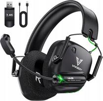 Belaidės žaidimų ausinės Vakedy HW20, 2.4GHz, Bluetooth, RGB, baltos