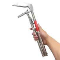 with lock Trash Pick Catcher Handling Hook Litter Clamp Clips Reptile Pole Grabber  Handling Tool 127cm with gloves black