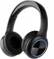 Belaidės Bluetooth ausinės su RGB apšvietimu, žemais dažniais, triukšmo slopinimu, juodos