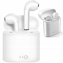 Belaidės Bluetooth ausinės su įkrovikliu, sportui, baltos