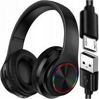 Belaidės ausinės B39 su mikrofonu, Bluetooth, RGB apšvietimu, vaikams