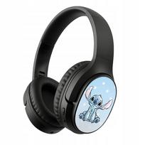 Bevielės ausinės Stitch, juodos, mergaitėms, ant ausų