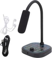 Mikrofonas su 16 balso efektų, USB-C, 3,5 mm, tinka kompiuteriui ir telefonui