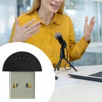 Mini USB mikrofonas staliniams kompiuteriams, skirtas pokalbiams ir įrašymui