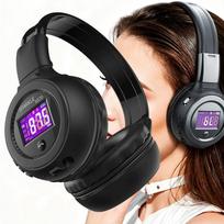 Bevielės ausinės B570 su FM radiju, LCD ekranu, Bluetooth ir mikrofonu