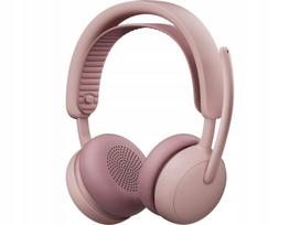Bevielės ausinės LOGITECH Zone Wireless 2, ant ausų, su ANC, rožinės