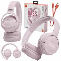 Bevielės ausinės JBL Tune 510BT, rožinės, ant ausų