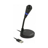 USB mikrofonas su stovu ir lietimu valdomu nutildymu Delock