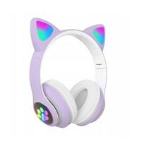 Vaikiškos muzikos ausinės su mikrofonu, rožinės, "Kitten" modelis
