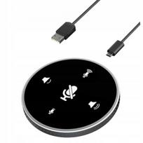 USB konferencinė mikrofono ir garsiakalbio sistema Y02, su nutildymo funkcija, juoda