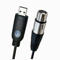 USB–XLR laidas dinaminėms mikrofonams, 24 bitų, 96 kHz, tinkamas tinklalaidėms
