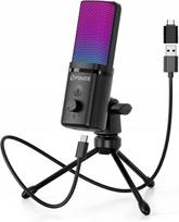 Dviejų USB RGB kondensatorių mikrofonų rinkinys su stovais, skirti transliacijoms ir žaidimams