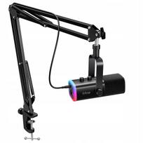 Dinaminis mikrofonas su stovu, XLR/USB jungtys, RGB pašvietimas