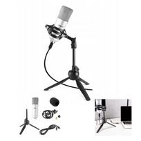 USB studijinis mikrofonas su stovu, tinka žaidėjams ir „YouTube“