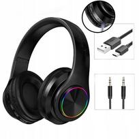 Bevielės Bluetooth ausinės vaikams su RGB apšvietimu ir mikrofonu