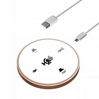 USB konferencinis mikrofonas su garsiakalbiu, baltas