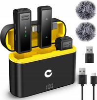 Belaidis lavalier mikrofonas CAHAYA 2,4 G, antikinės spalvos