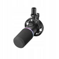 Žaidimų mikrofonas USB XLR RGB, juodas