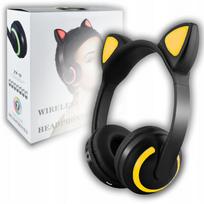 Belaidės ausinės su LED RGB apšvietimu CAT Ears