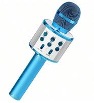 Belaidis karaoke mikrofonas SHEIN S07, mėlynas