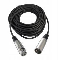 Mikrofono XLR 3 pinų laidas, male-female, Tachiuwa, juodas